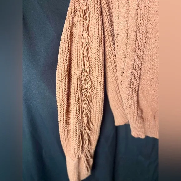 Fashion Nova Fringe Sleeved Sweater - Picture 3 of 4